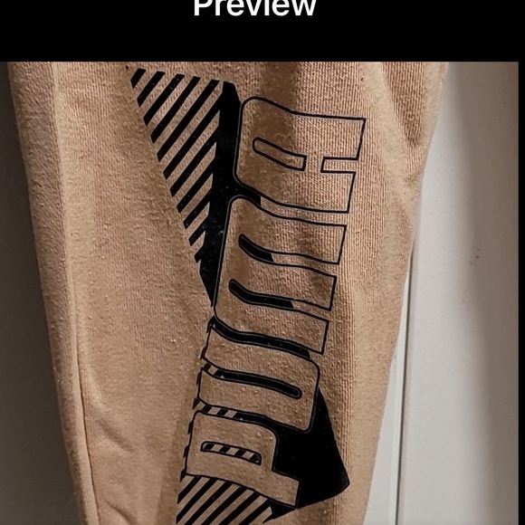Puma sweatpants tan size Medium youth NEW NWT - Picture 3 of 5